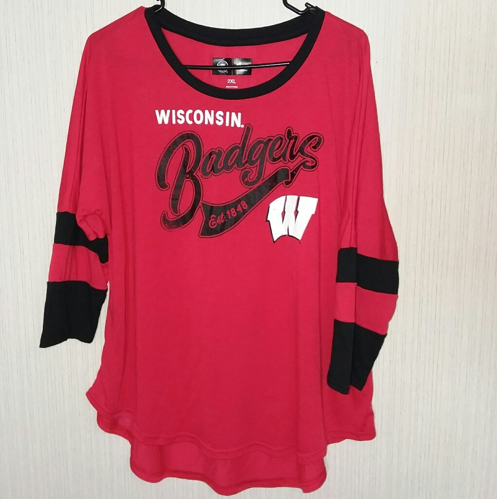 Wisconsin Badgers 3/4 sleeve top/shirt